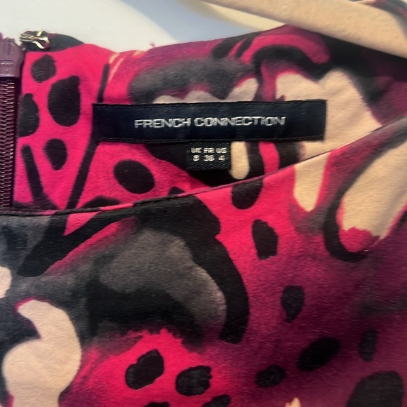 FRENCH CONNECTION VIBRANT PINK FLORAL DRESS : SIZE US 4 - Picture 7 of 8
